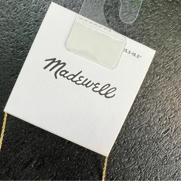 NEW MADEWELL Rose Pendant Necklace Vintage Gold - Picture 6 of 7